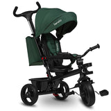 Tricicleta copii, Lionelo, Haari, Ultrapliabila, Multifunctionala, Suport picioare, Control al directiei, Scaun reversibil, Rotire 360 grade, Conform cu standardul european de securitate EN71, Verde
