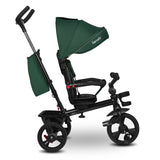 Tricicleta copii, Lionelo, Haari, Ultrapliabila, Multifunctionala, Suport picioare, Control al directiei, Scaun reversibil, Rotire 360 grade, Conform cu standardul european de securitate EN71, Verde