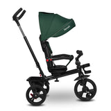 Tricicleta copii, Lionelo, Haari, Ultrapliabila, Multifunctionala, Suport picioare, Control al directiei, Scaun reversibil, Rotire 360 grade, Conform cu standardul european de securitate EN71, Verde