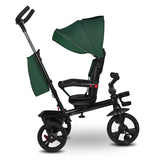Tricicleta copii, Lionelo, Haari, Ultrapliabila, Multifunctionala, Suport picioare, Control al directiei, Scaun reversibil, Rotire 360 grade, Conform cu standardul european de securitate EN71, Verde