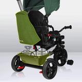 Tricicleta copii, Lionelo, Haari, Ultrapliabila, Multifunctionala, Suport picioare, Control al directiei, Scaun reversibil, Rotire 360 grade, Conform cu standardul european de securitate EN71, Verde
