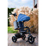 Tricicleta copii, Lionelo, Haari, Ultrapliabila, Multifunctionala, Suport picioare, Control al directiei, Scaun reversibil, Rotire 360 grade, Conform cu standardul european de securitate EN71, Verde