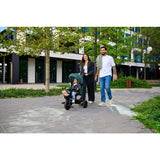 Tricicleta copii, Lionelo, Haari, Ultrapliabila, Multifunctionala, Suport picioare, Control al directiei, Scaun reversibil, Rotire 360 grade, Conform cu standardul european de securitate EN71, Verde