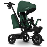 Tricicleta copii, Lionelo Kori, ultra-pliabila si multifunctionala, cu scaun rotativ 360°, control parental, suport pentru picioare si accesorii premium, Verde