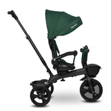 Tricicleta copii, Lionelo Kori, ultra-pliabila si multifunctionala, cu scaun rotativ 360°, control parental, suport pentru picioare si accesorii premium, Verde