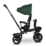 Tricicleta copii, Lionelo Kori, ultra-pliabila si multifunctionala, cu scaun rotativ 360°, control parental, suport pentru picioare si accesorii premium, Verde