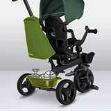 Tricicleta copii, Lionelo Kori, ultra-pliabila si multifunctionala, cu scaun rotativ 360°, control parental, suport pentru picioare si accesorii premium, Verde