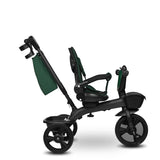 Tricicleta copii, Lionelo Kori, ultra-pliabila si multifunctionala, cu scaun rotativ 360°, control parental, suport pentru picioare si accesorii premium, Verde