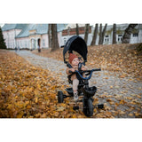 Tricicleta copii, Lionelo Kori, ultra-pliabila si multifunctionala, cu scaun rotativ 360°, control parental, suport pentru picioare si accesorii premium, Verde