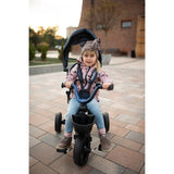 Tricicleta copii, Lionelo Kori, ultra-pliabila si multifunctionala, cu scaun rotativ 360°, control parental, suport pentru picioare si accesorii premium, Verde