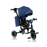 Tricicleta copii, Lionelo, Tris Plus, Ultrapliabila, Multifunctionala, Pana la 25 kg, Inclinare spatar in fata si in spate, Suport picioare, Control al directiei, Scaun reversibil, Rotire 360 grade, Conform cu EN71, 9 luni-5 ani, Albastru