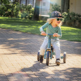 Tricicleta, Petite&Mars, Turbo, 5 in 1, Multifunctionala, Vehicul de impins, Bicicleta cu/fara pedale, Cu maner de ghidaj, Detasabil, Roti din cauciuc, Pana la 25 kg, 1.5-5 ani, Bej