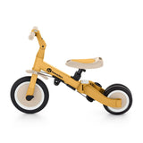 Tricicleta, Petite&Mars, Turbo, 5 in 1, Multifunctionala, Vehicul de impins, Bicicleta cu/fara pedale, Cu maner de ghidaj, Detasabil, Roti din cauciuc, Pana la 25 kg, 1.5-5 ani, Ocru