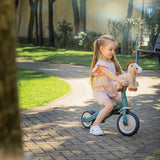 Tricicleta, Petite&Mars, Turbo, 5 in 1, Multifunctionala, Vehicul de impins, Bicicleta cu/fara pedale, Cu maner de ghidaj, Detasabil, Roti din cauciuc, Pana la 25 kg, 1.5-5 ani, Ocru