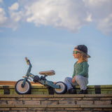 Tricicleta, Petite&Mars, Turbo, 5 in 1, Multifunctionala, Vehicul de impins, Bicicleta cu/fara pedale, Cu maner de ghidaj, Detasabil, Roti din cauciuc, Pana la 25 kg, 1.5-5 ani, Ocru