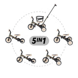 Tricicleta, Petite&Mars, Turbo, Editie limitata, 5 in 1, Multifunctionala, Vehicul de impins, Bicicleta cu/fara pedale, Cu maner de ghidaj, Detasabil, Roti din cauciuc, Pana la 25 kg, 1.5-5 ani, City Beat