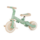 Tricicleta, Petite&Mars, Turbo, Editie limitata, 5 in 1, Multifunctionala, Vehicul de impins, Bicicleta cu/fara pedale, Cu maner de ghidaj, Detasabil, Roti din cauciuc, Pana la 25 kg, 1.5-5 ani, Green Twist
