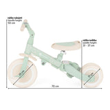 Tricicleta, Petite&Mars, Turbo, Editie limitata, 5 in 1, Multifunctionala, Vehicul de impins, Bicicleta cu/fara pedale, Cu maner de ghidaj, Detasabil, Roti din cauciuc, Pana la 25 kg, 1.5-5 ani, Green Twist