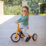 Tricicleta, Petite&Mars, Turbo, Editie limitata, 5 in 1, Multifunctionala, Vehicul de impins, Bicicleta cu/fara pedale, Cu maner de ghidaj, Detasabil, Roti din cauciuc, Pana la 25 kg, 1.5-5 ani, Green Twist