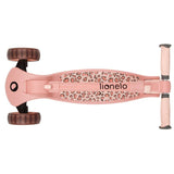 Trotineta, Lionelo, Franky, Multifunctionala, Pliabila, Pana la 50 kg, Bicicleta cu 3 roti si trotineta de echilibru, Ghidon reglabil, Sezut detasabil, Roti cu LED, Conform cu EN71, EN62115, 12 luni+, Roz