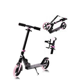 Trotineta, Lionelo, Luca, Pentru copii sau adulti, Ultrapliabila, Pana la 100 Kg, Conform cu standardul european de securitate EN14619, Roz