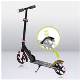 Trotineta, Lionelo, Luca, Pentru copii sau adulti, Ultrapliabila, Pana la 100 Kg, Conform cu standardul european de securitate EN14619, Roz