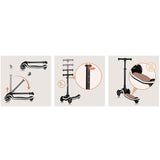 Trotineta pentru copii, Lionelo, Mey, Ultrapliabila, Cu lumini si cosulet, Maner ajustabil pe inaltime, 3 ani+, Pana la 50 Kg, Ultra usor, 2.8 kg, Conform cu standardul EN71-1/2/3, Certificata Intertek, Negru