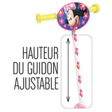 Trotineta, Stamp, Minnie Mouse, Cu 3 roti, Pana la 20 kg, Cu platforma antiderapanta, Cadru din otel, Roti din PVC, Ghidon reglabil, 2-4 ani, Pink
