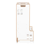 Turn de invatare Montessori, Lionelo, Cass, Functie de raft pentru carti, Pana la 30 kg, 12 luni - 6 ani, Din MDF si furnir, 3 trepte de inaltime, Alb