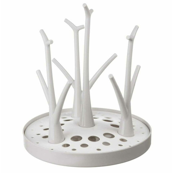 Uscator, Bocioland, Pentru biberoane, Cu design flexibil, Fara BPA, Pentru 8 recipiente, 22x26 cm, White