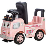 Vehicul ride-on, Free2Move, Ambulanta, Cu lumini si sunete, Cu spatiu de depozitare, 19-36 luni, Roz
