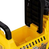 Vehicul ride-on, Free2Move, Buldozer, Cu lumini si sunete, Cu spatiu de depozitare, 19-36 luni, Galben