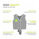 Vesta pentru inot, BBluv, Naj, Cu protectie solara SPF 50+, Neopren, Small, 1-3 ani, Aqua