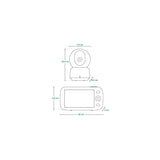 Video monitor, Lionelo, Babyline 9.1, Conexiune prin aplicatia Lionelo Smart, Pana la 8h de functionare, Comunicare bidirectionala, Cu senzor de miscare si sunete Alb