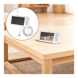 Video monitor, Lionelo, Babyline 9.2. AI, 5 inch, Camera Full HD, Zoom digital 4x, Aplicatie, Tehnologia AI cu detectare a miscarii, Recunoasterea motivului plansului, Melodii, Zgomote albe, Mod nocturn, Alb