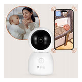 Video monitor, Lionelo, Babyline 9.2. AI, 5 inch, Camera Full HD, Zoom digital 4x, Aplicatie, Tehnologia AI cu detectare a miscarii, Recunoasterea motivului plansului, Melodii, Zgomote albe, Mod nocturn, Alb
