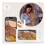 Video monitor, Lionelo, Babyline 9.2. AI, 5 inch, Camera Full HD, Zoom digital 4x, Aplicatie, Tehnologia AI cu detectare a miscarii, Recunoasterea motivului plansului, Melodii, Zgomote albe, Mod nocturn, Alb