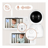 Video monitor, Lionelo, Babyline 9.2. AI, 5 inch, Camera Full HD, Zoom digital 4x, Aplicatie, Tehnologia AI cu detectare a miscarii, Recunoasterea motivului plansului, Melodii, Zgomote albe, Mod nocturn, Alb