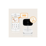 Video monitor, Lionelo, Babyline Go, Cu aplicatia dedicata Lionelo Smart, Mod de noapte 8m, Cu functie de iluminare, Pana la 5h functionare wireless, Comunicare bidirectionala, Rotatie 180 grade, Alb