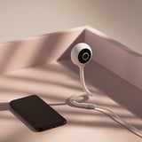 Video monitor, Lionelo, Babyline Smart, Cu aplicatie Smart Life, Cablu USB, Conexiune Wifi, Comunicare bidirectionala, Senzor de temperatura, Negru