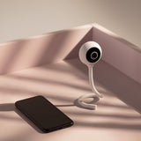 Video monitor, Lionelo, Babyline Smart, Cu aplicatie Smart Life, Cablu USB, Conexiune Wifi, Comunicare bidirectionala, Senzor de temperatura, Negru