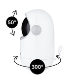 Video monitor, Petite&Mars, Eve 5.0, Ecran HD, Autonomie baterie pana la 16 ore, Raza de actiune 300m, Suport pentru pana la 4 camere, Comunicare bidirectionala, 8 melodii, Activare VOX la voce, Alb