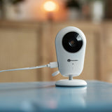 Video monitor, Petite&Mars, Nano 4.0, Ecran HD, Zoom digital 3×, Raza de actiune 300m, Suport pentru pana la 4 camere, Comunicare bidirectionala, 8 melodii, Alb