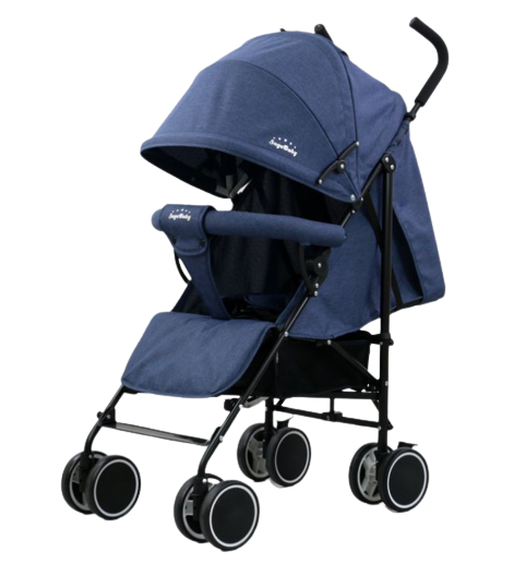 Carucior sport usor si compact, cu inchidere tip umbrela , culoare Albastru