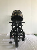 Tricicleta Jazz +8 luni evolutiva, cu pozitie de somn, scaun rotativ si muzica distractiva, culoare NEGRU AURIU, Cadrul maroniu
