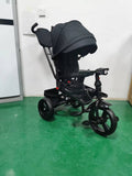 Tricicleta Evolutiva 5099 Eva, cu pozitie de somn, scaun rotativ si muzica distractiva, culoare NEGRU