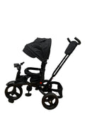 Tricicleta Evolutiva 5099 Eva, cu pozitie de somn, scaun rotativ si muzica distractiva, culoare NEGRU