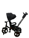 Tricicleta Evolutiva 5099 Eva, cu pozitie de somn, scaun rotativ si muzica distractiva, culoare NEGRU