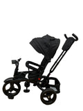 Tricicleta Evolutiva 5099 Eva, cu pozitie de somn, scaun rotativ si muzica distractiva, culoare NEGRU