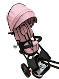 Tricicleta Evolutiva 5099Eva , pozitie de somn, scaun rotativ si muzica distractiva, culoare ROZ